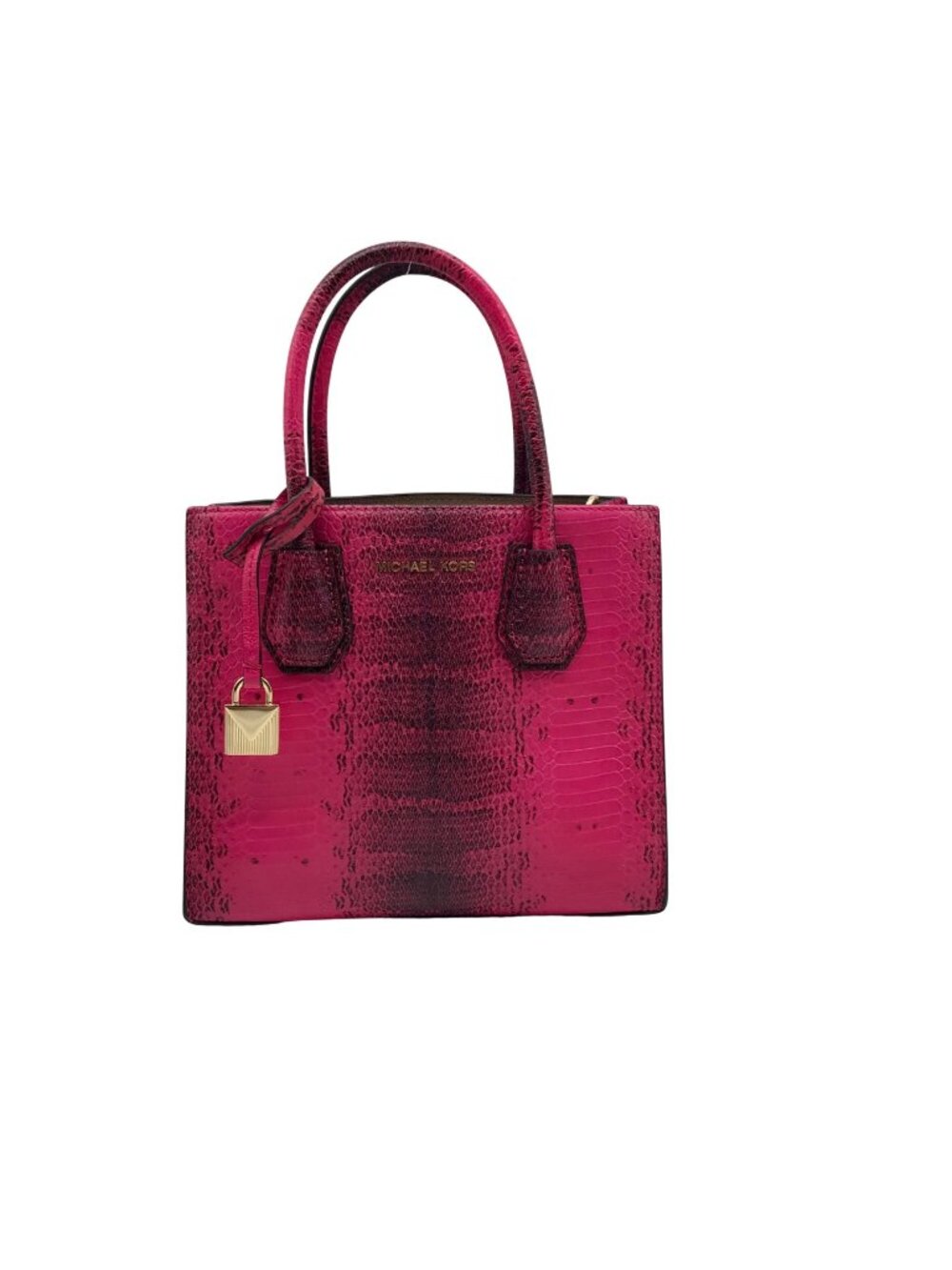 Michael Kors Pink Leather Mercer Snakeskin Crossbody Bag & Wallet